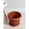 Горшок с поддоном «Фелиция», 1,8 л, цвет терракотовый