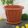 Горшок с поддоном «Фелиция», 1,8 л, цвет терракотовый