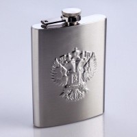 Фляжка «Двуглавый орёл», 240 мл, хром