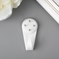 Крючок универсальный, пластик, металл, набор 5 шт., 4×2 см