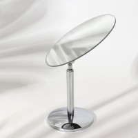 Зеркало настольное, зеркальная поверхность 12 × 17,7 см, цвет серебристый