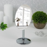 Зеркало настольное, зеркальная поверхность 12 × 17,7 см, цвет серебристый