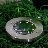 Садовый светильник на солнечной батарее, 8 LED, свечение тёплое белое