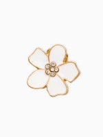 Клипсы детские «Выбражулька. Цветок», белая в золоте