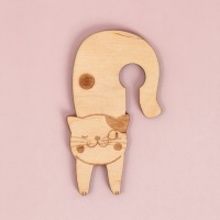 Держатель для крышки «Сонный кот», хдф