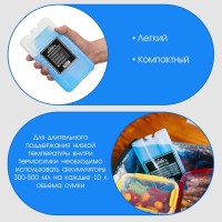 Набор аккумуляторов холода - гелевый хладоэлемент для термосумки «Мастер К.», 2 шт. по 200 мл