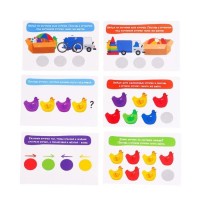 Развивающий набор «Цветные курочки», 10 фигурок, задания на карточках