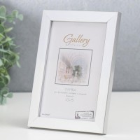 Фоторамка пластик Gallery 10х15 см, 641822-4, серебро (пластиковый экран)