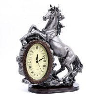 Часы настольные интерьерные каминные "Лошадь", 40 х 31 х 15 см