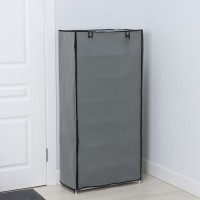 Полка для обуви с чехлом LaDо́m, 7 уровней, 60×30×123 см, серая