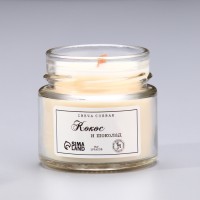 Свеча ароматическая из соевого воска в банке, 75 г, кокос и шоколад