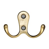 Крючок мебельный ТУНДРА TKd=006, двухрожковый, бронза