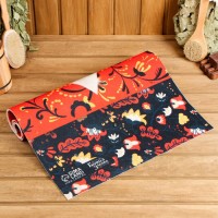 Лежак для бани с принтом "В бане и душа отдыхает" 150х50 см