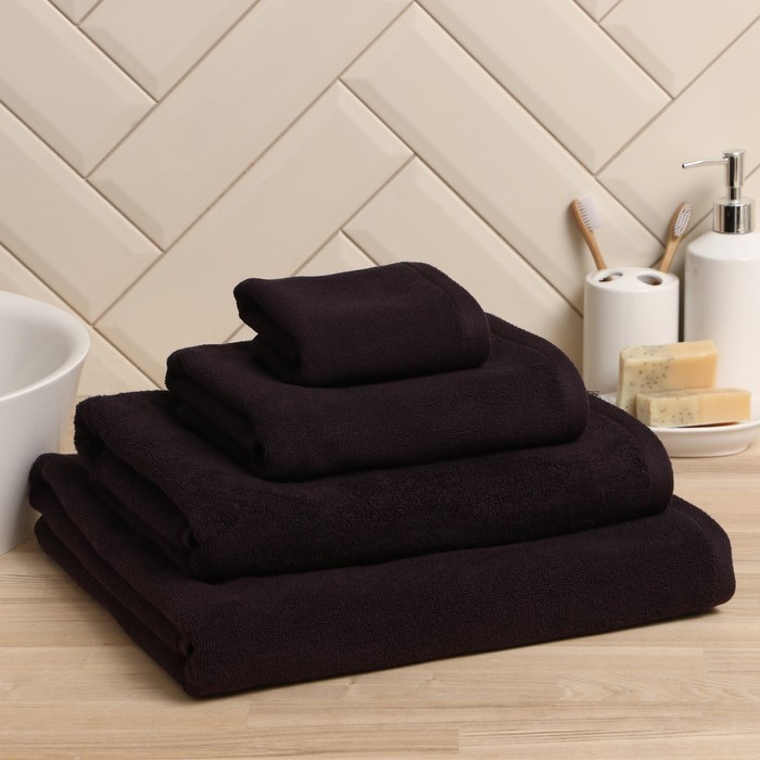 Полотенце махровое "Этель" Organic Graphite 100х150 см, 100% хл, 420гр/м2