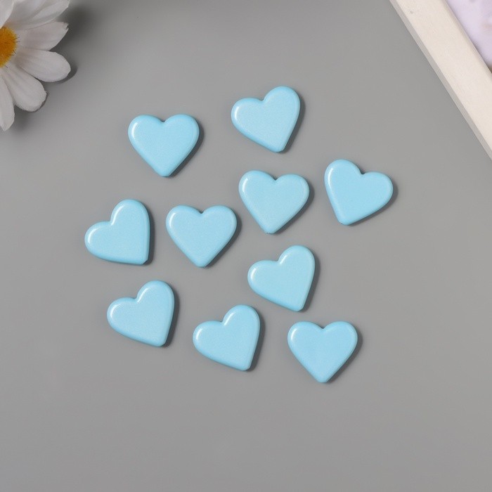 Бусины для творчества акрил "Сердечки гладкие" голубой 2,4х2х0,5 см Бусины для творчества акрил "Сердечки гладкие" голубой 2,4х2х0,5 см