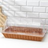Хлебница «Крем», плетёное основание, 53×32 см