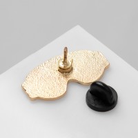 Значок «Очки сноубордиста» виды, цветной в золоте