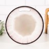 Доска разделочная и сервировочная круглая кухонная "Кокос в разрезе", 26,5 см