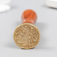 Печать для сургуча с деревянной ручкой "Пегас" 3х3 см