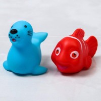 Набор резиновых игрушек для игры в ванной «Морские животные», 6 шт., МИКС