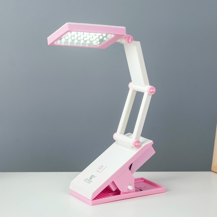 Настольная лампа "Зайчик" LED 4Вт USB АКБ бело-розовый 7х13х35 см RISALUX