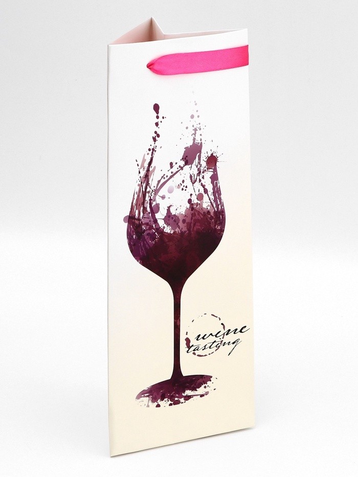 Пакет подарочный под бутылку, Vine,13×32×11.3 см