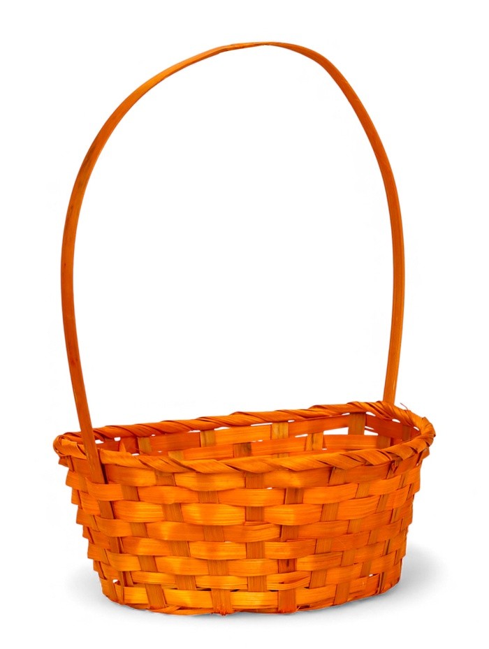 Корзина плетёная для хранения, бамбук, оранжевая, набор 3 шт., Greengo