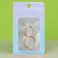 Пакет Зип-лок с окном, с еврослотом, градиент, 7×10 см