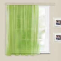 Штора вуаль однотонная 140х180 см голубой, п/э 100%