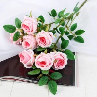 Цветы искусственные "Роза Септима" 5х65 см, розовый