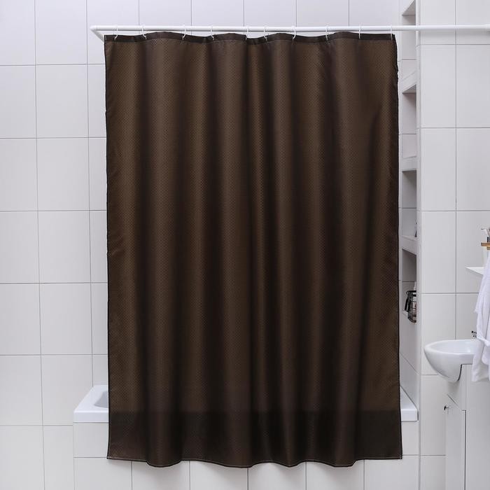 Штора для ванны Доляна «Шоколад», 180×180 см, полиэстер