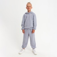 Костюм детский (худи, брюки) MINAKU, светло-серый меланж, рост 116 см