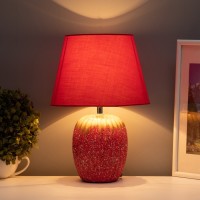 Лампа настольная "Успех" 1хЕ14 40Вт красный 22х22х33см