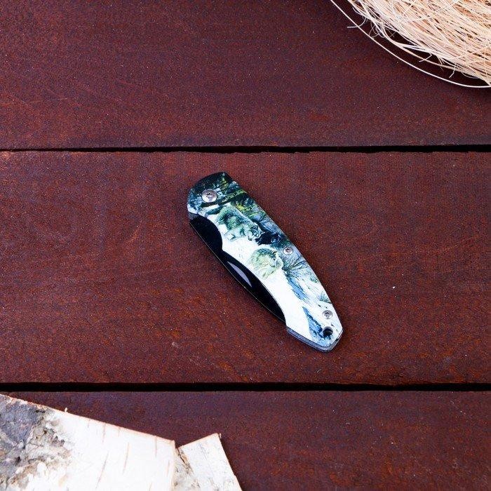 Нож перочинный "Волки" складной, лезвие 6,5 см