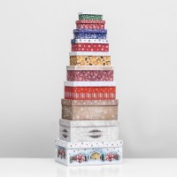 Набор коробок подарочных 10 в 1 «Чудесного Нового года», 30×19×11.5 - 11×6×4 см