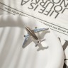 Брошь «Самолёт», цвет серебро