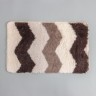 Коврик для дома Доляна «Пушистик. Зиг-заг», 40×60 см, цвет коричневый