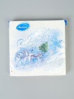 Салфетки бумажные двухслойные «Три белых коня», 33×33, 20 шт.