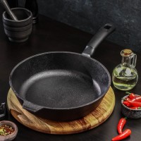 Сковорода литая чугунная Magma, d=24 см, h=6 см, пластиковая ручка