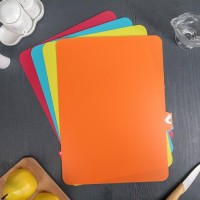 Набор досок разделочных прямоугольных гибких Доляна, 37×28 см, 4 шт, цвет МИКС