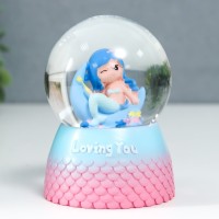 Стеклянный шар свет "Русалка под водой" МИКС 9,5х7х7 см