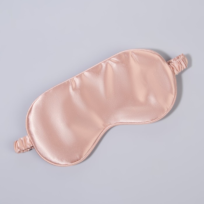 Маска для сна «ШЁЛК», 20×10.5 см, резинка одинарная, розовая