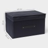 Короб для хранения с крышкой LaDо́m, 40×30×25 см, графитовый
