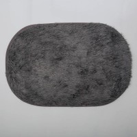 Коврик для дома овальный Доляна «Пушистик», 40×60 см, цвет МИКС