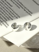 Серьги «Каффы» набор 2 шт., объёмные, цвет серебро