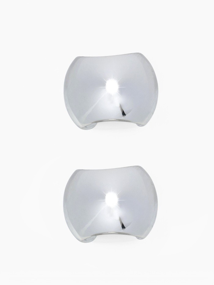 Серьги «Каффы» набор 2 шт., объёмные, цвет серебро