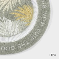 Коврик для дома LaDо́m, овал, 40×60 см, зелёный