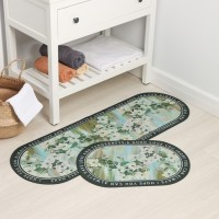 Коврики для дома SAVANNA «Ботаника», 2 шт., 40×120 см, 40×60 см, зелёные