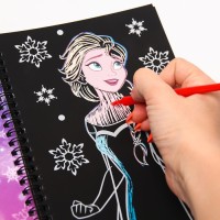 Набор для творчества с заданиями «Гравюры», цветной фон, 5 гравюр, Холодное сердце