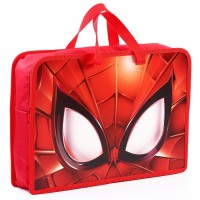 Папка пластиковая с ручками А4, на молнии, 8×33×24 cм, «Человек-паук»